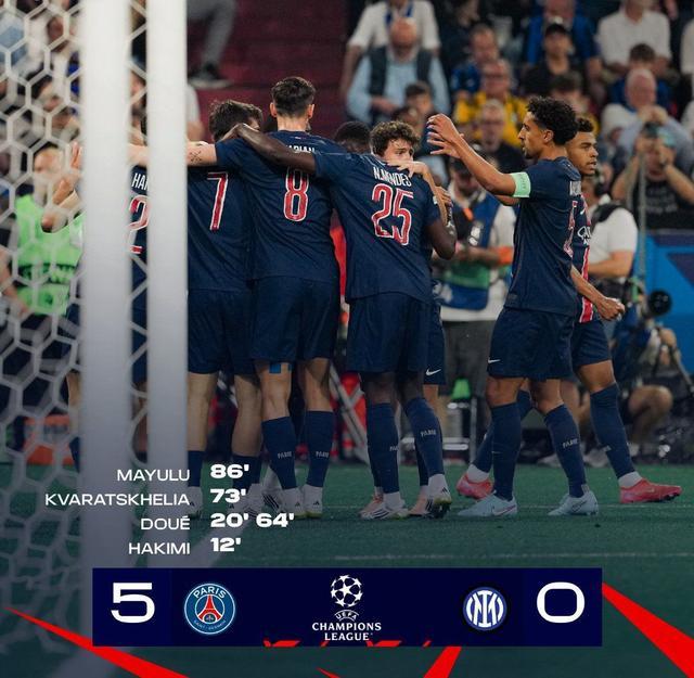 神挡杀神！巴黎欧冠通杀英超&5-0国米世俱杯4-0